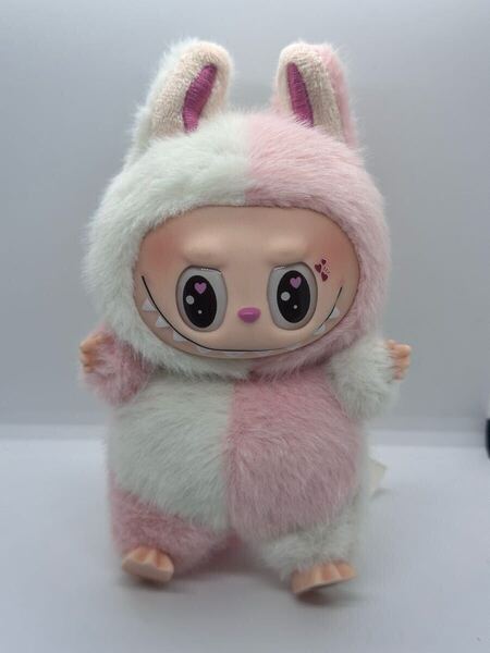 LABUBU ぬいぐるみ MONSTERS ラブブ 半分ピンクとシロ