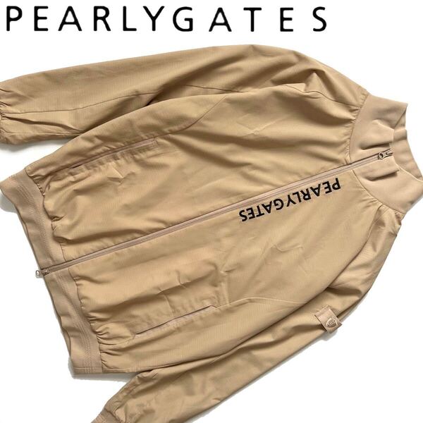 【送料無料】Pearly Gates パーリーゲイツ ヒョウ柄 ナイロンジャケット メンズ ベージュ レオパード 5 L ブルゾン ゴルフ