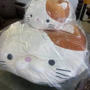 BIGサイズ! 三毛猫 クッション もちもち ぬいぐるみ 猫 ネコ ねこ 抱き枕 まくら だきまくら 枕 巨大 等身大 Lサイズ キャット