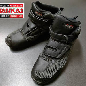 送料無料 美品 NANKAI ライディングメッシュシューズ 黒 28 ライディングシューズ ライディングブーツ 南海部品 ナンカイ