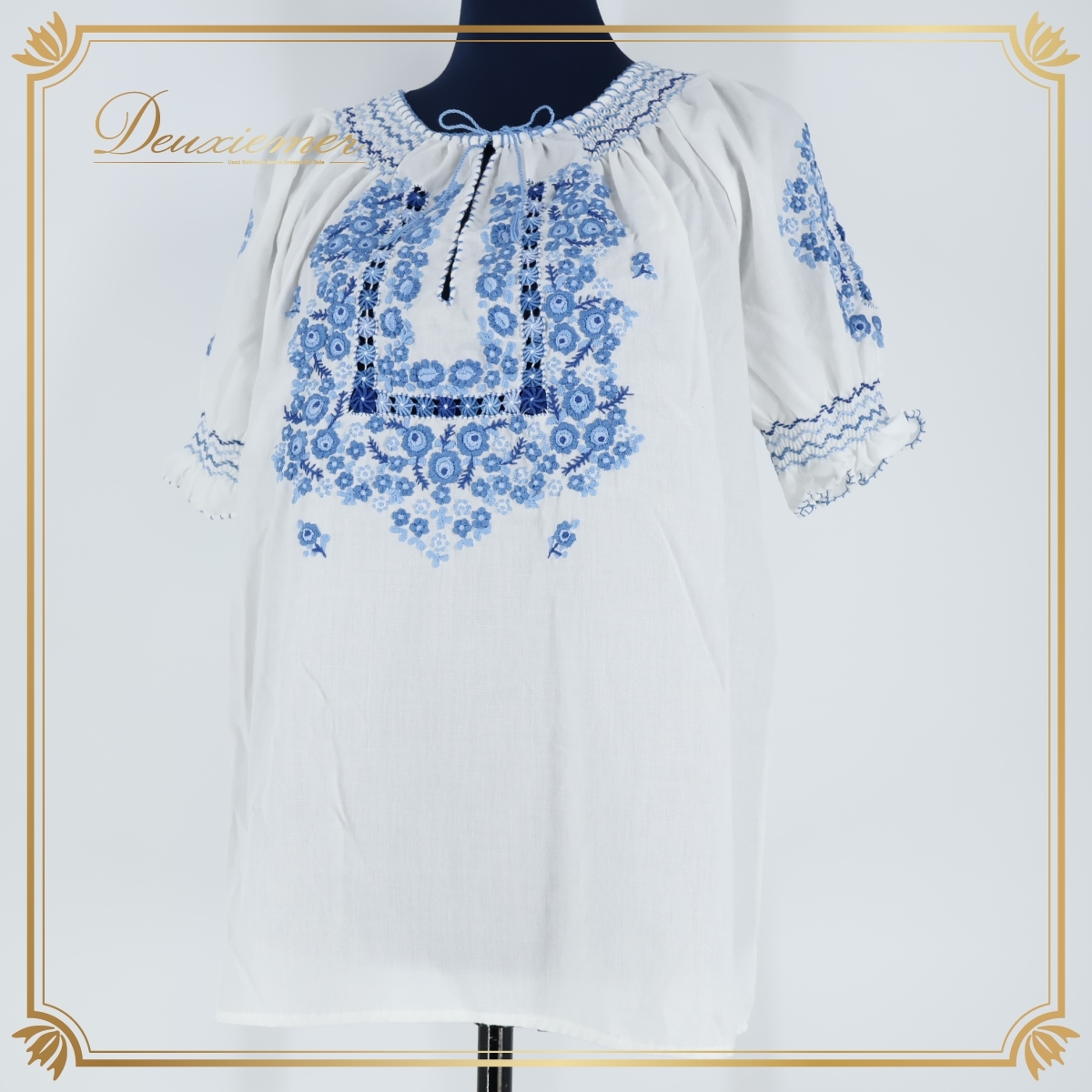 【フォークダンス衣装】ベージュ Rose Dirndl トップス ブラウス 花柄 フォークダンス衣装】ベージュ Rose Dirndl トップス ブラウス