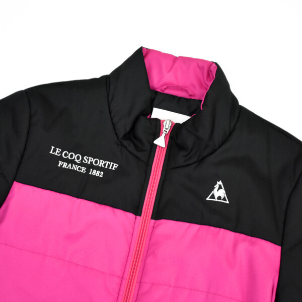 美品 le coq sportif ルコック 中綿 ジャケット ブルゾン ブラック×ピンク レディース M