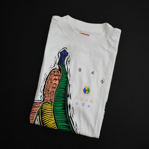 NOS 90s GUAM USA バナナ アート Tシャツ L ヴィンテージ シングルステッチ スーベニア デッドストック