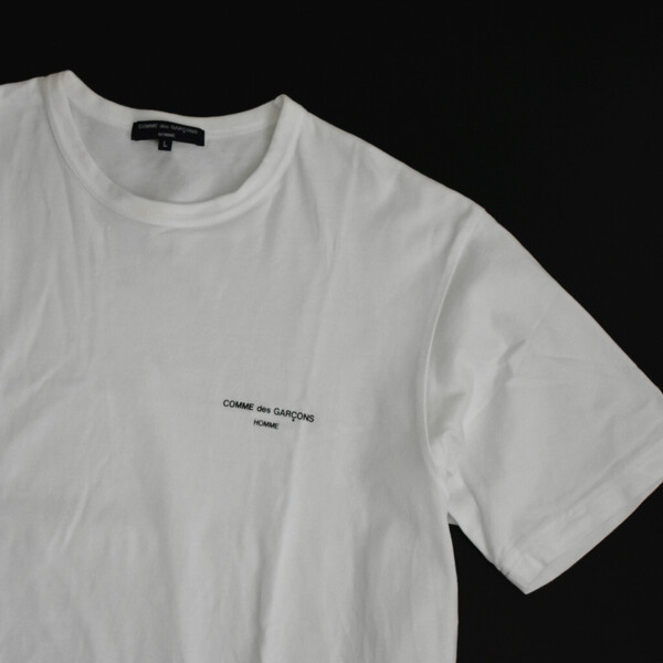 COMME des GARCONS HOMME コムデギャルソン オム 2019 Tシャツ ホワイト L 日本製