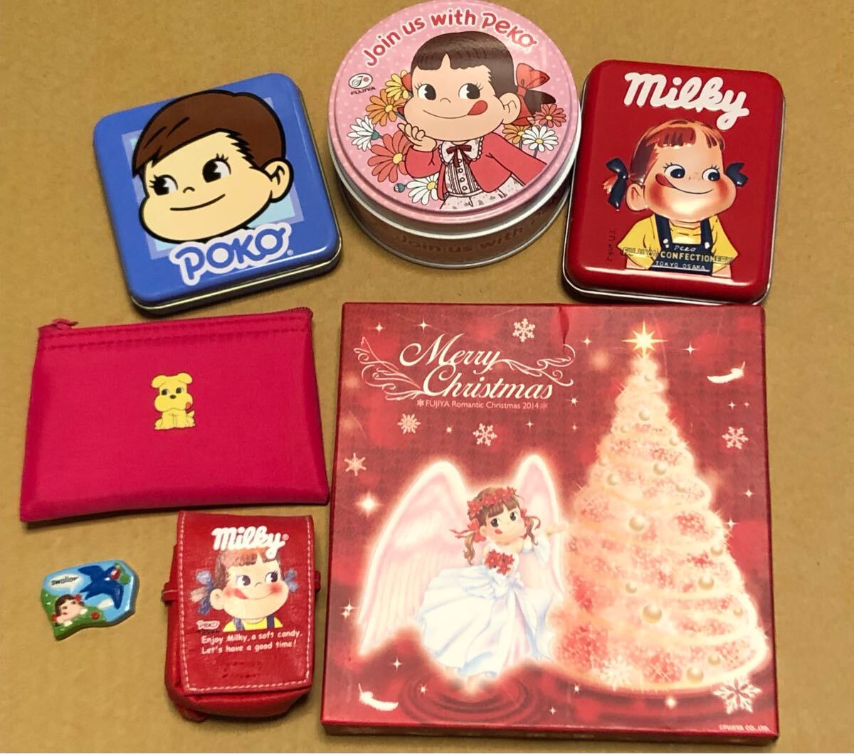 不二家ペコちゃんクリスマスお皿　２２枚セットまとめ売り 不二家ペコちゃんクリスマスお皿 22枚セットまとめ売り 即発送