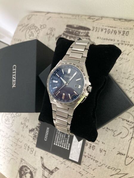 美品! CITIZEN シチズン アクトライン メンズ チタン 電波ソーラー アクトライン cb0210-54l