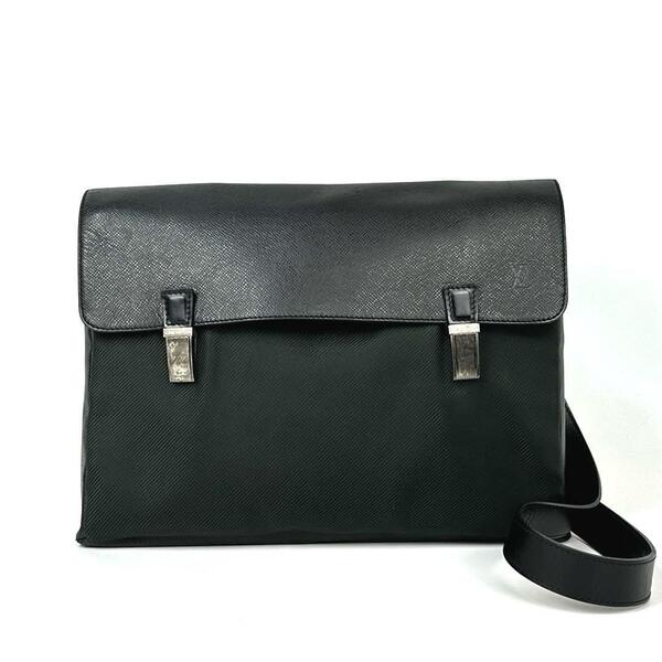 美品■Louis Vuitton ルイヴィトン タイガ サラトヴGM M30882 VI0073 LV ショルダーバッグ クロスボディ 肩掛け 斜め掛け アルドワーズ 黒