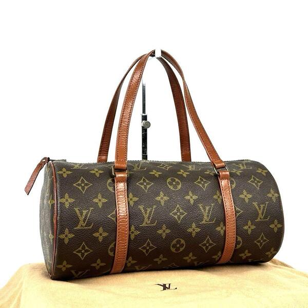 美品■Louis Vuitton ルイヴィトン M51365 パピヨン30 823 モノグラム LV ハンドバッグ トートバッグ ブラウン PVC レザー ユニセックス