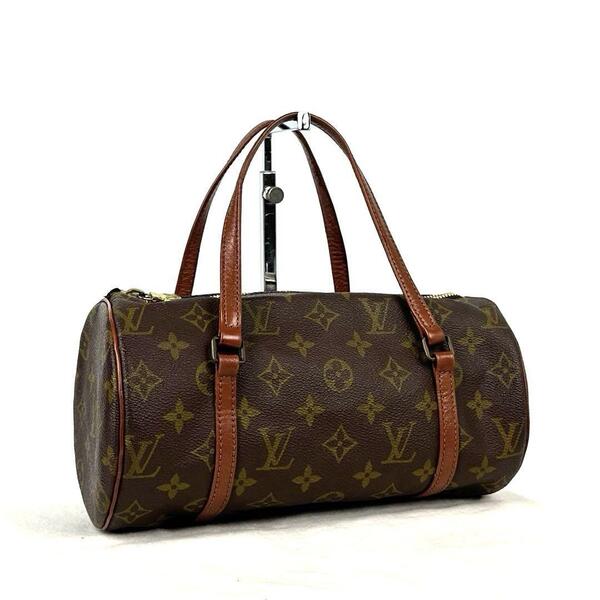 美品■Louis Vuitton ルイヴィトン M51386 パピヨン26 モノグラム LV ハンドバッグ ミニボストン ドラムバッグ メンズ レディース 男女兼用