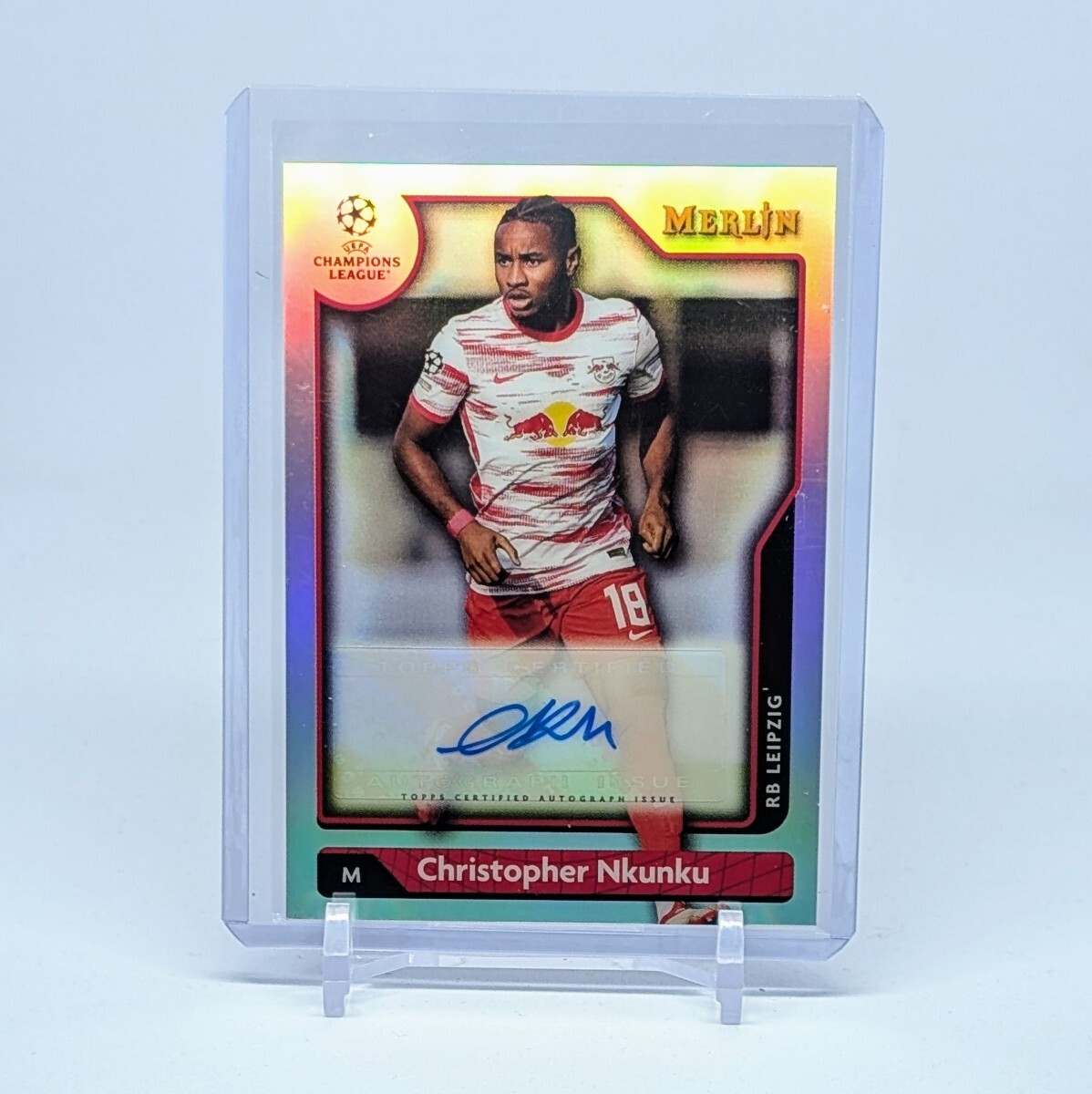 Topps Merlin 2021 Jamie Vardy Refractor Autograph Card
