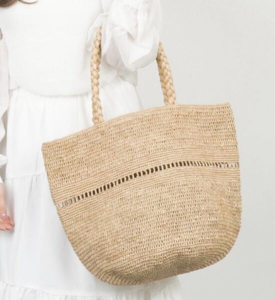 未使用 メイドインマダ MADE IN MADA レースかごバッグ トートバッグ ALICE MM BAG ハンドバッグ ナチュラル