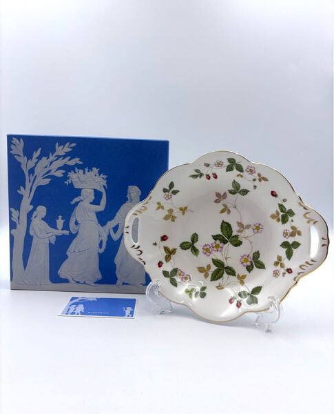 未使用保管品 WEDGWOOD ウェッジウッド ワイルドストロベリー ウィンザー トレイ 19cm トレー プレート 箱付