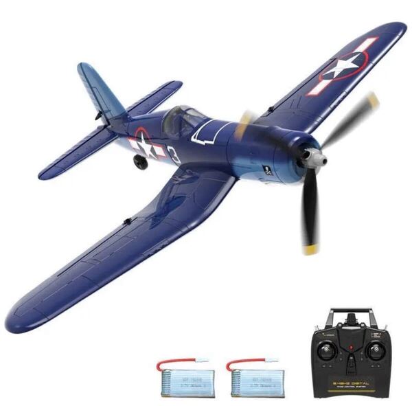 バッテリー3本 NEW Volantex F4U V2 Corsair Open TX Futaba S FHSS対応4CH ジャイロ 100g以下規制外 RCラジコン飛行機 Xpilot 761-8 V2