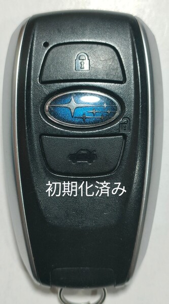 初期化済スバル純正スマートキー3ボタンインプレッサレガシーレヴォーグ基盤番号281451-5801 001-A01470 14AHA-01新品電池サービス25