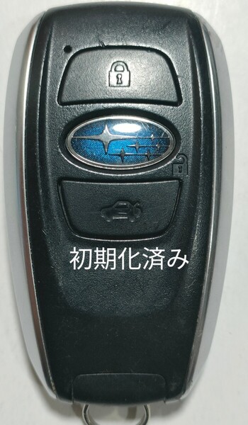 初期化済スバル純正スマートキー3ボタンインプレッサレガシーレヴォーグ基盤番号281451-5801 001-A01470 14AHA-01新品電池サービス ①