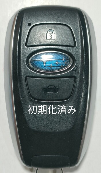 初期化済スバル純正スマートキー3ボタンインプレッサレガシーレヴォーグ基盤番号281451-5801 001-A01470 14AHA-01新品電池サービス28