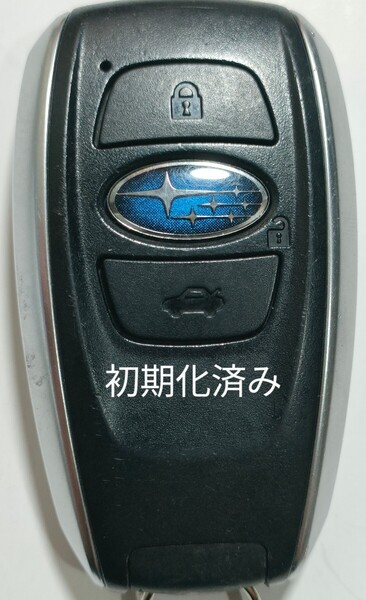 初期化済スバル純正スマートキー3ボタンインプレッサレガシーレヴォーグ基盤番号281451-5801 001-A01470 14AHA-01新品電池サービス23