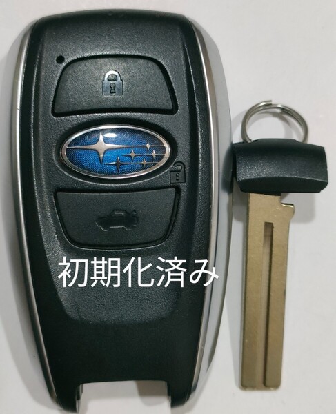初期化済スバル純正スマートキー3ボタン基盤番号231451-7000 007-AD0098 14AHHノーカットキー付き新品電池サービス22