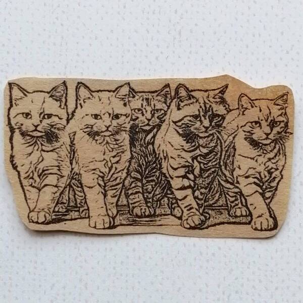 805 ねこ 歩く 集合 はんこ ハンコ ヴィンテージ アンティーク スタンプ ゴム印 ラバースタンプ ラッピング イラスト レトロ 猫 ネコ cat