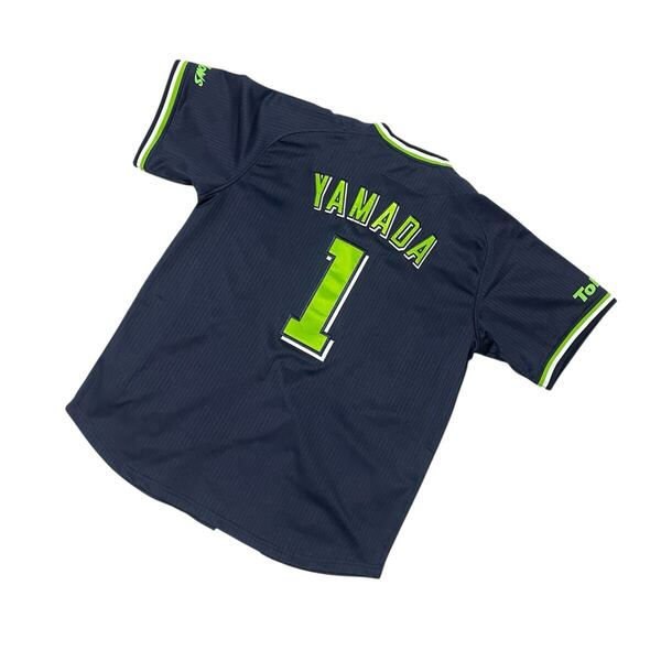東京ヤクルトスワローズ ヤクルトスワローズ majestic マジェスティック レプリカユニフォーム ビジター 山田哲人 1 刺繍 Mサイズ