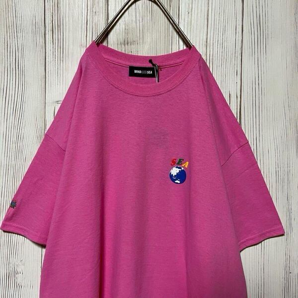 【新品・タグ付】ウィンダンシー WIND AND SEA meets BIO TOP コラボTシャツ ワンポイントロゴ 希少XL バックプリント デッドストック
