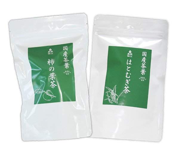 柿の葉茶&はと麦茶(各2g×30包)★オーガニック★無農薬・無化学肥料★無添加★ノンカフェイン★美容・健康効果が期待できる安心なお茶♪