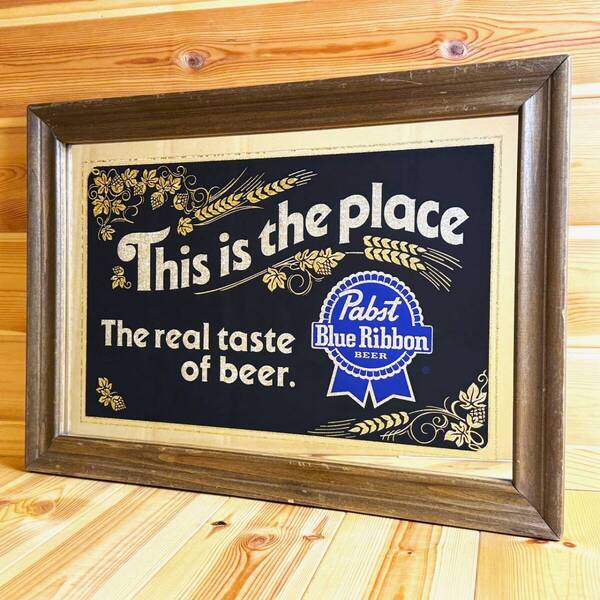 Pabst Blue Ribbon ビンテージ パブミラー パブストブルーリボン 鏡 壁掛け テンダーロイン アメリカ インテリア ビール pbr