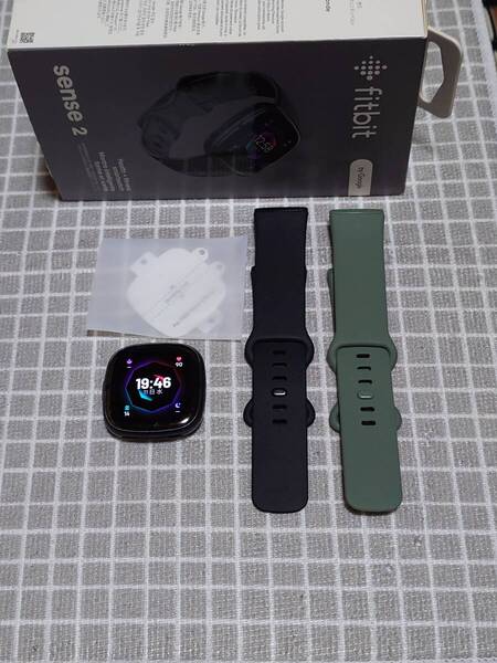 Fitbit Sense 2 シャドーグレー バッテリー・液晶 新品交換 健康管理 ワークアウト suica(google ウオレット) GPS Googleマップ