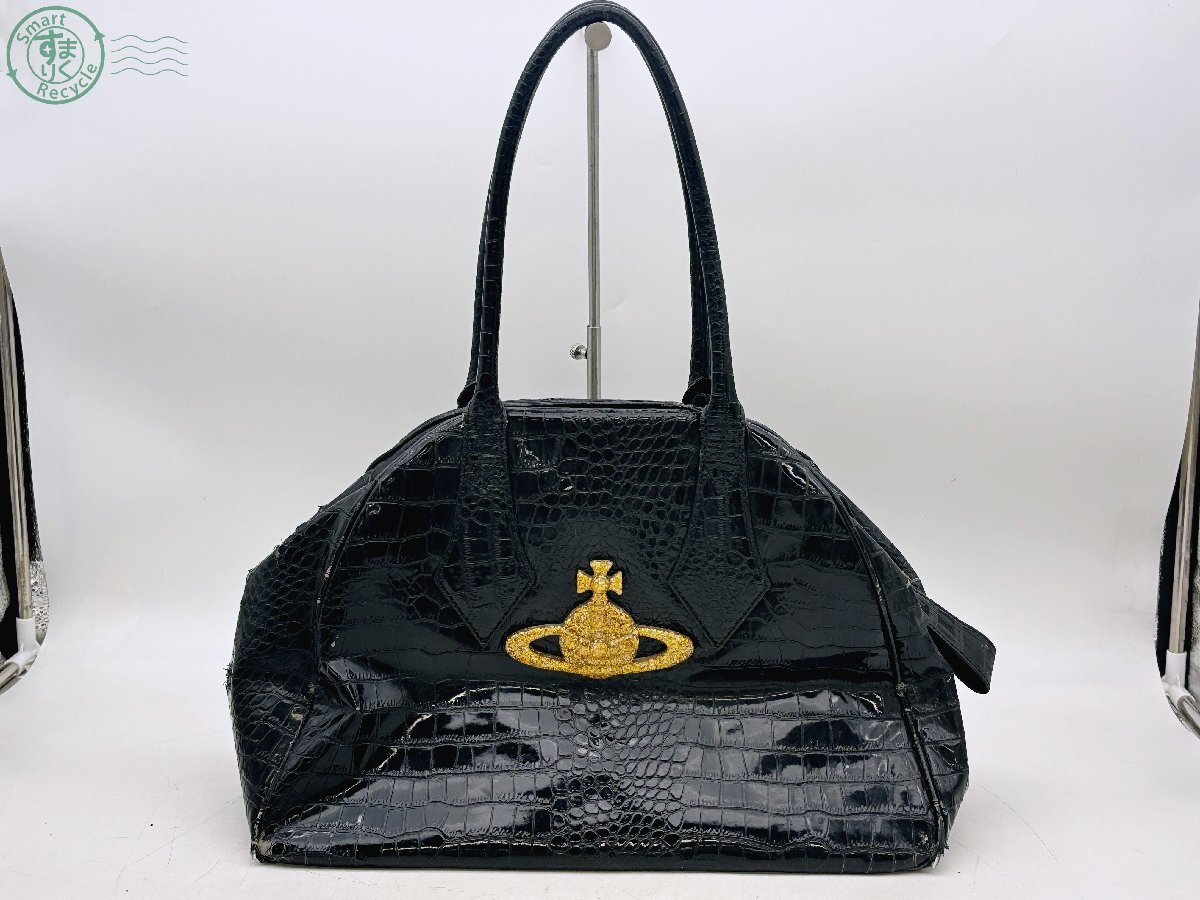 VIVIENNE WESTWOOD サドルバッグ クロコ型押し レザー Yahoo!オークション -「バッグ クロコ」(ヴィヴィアンウエスト