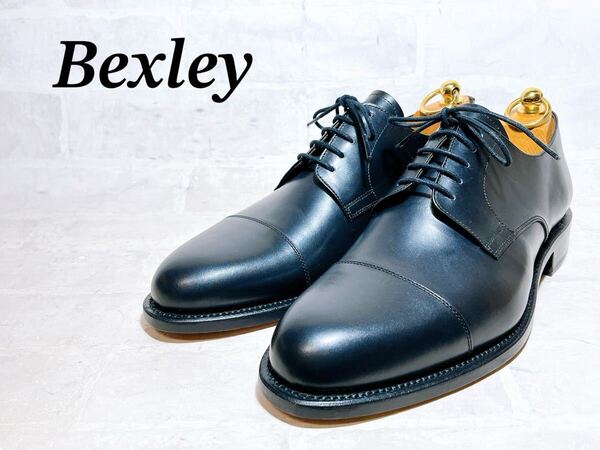 フランス発【未使用】Bexley ベクスレー 高級 ストレートチップ ビジネスシューズ グッドイヤー製法 黒 本革 40(約25cm)