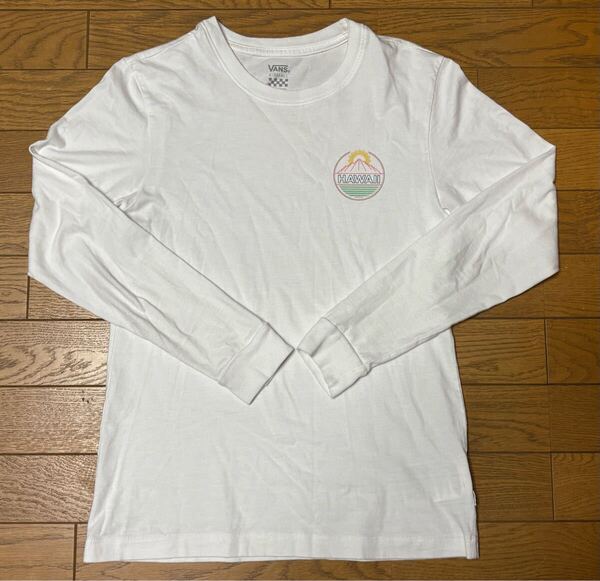 VANS LONG SLEEVE T-SHIRTS size-XS(着丈60身幅44) 中古 送料無料 NCNR