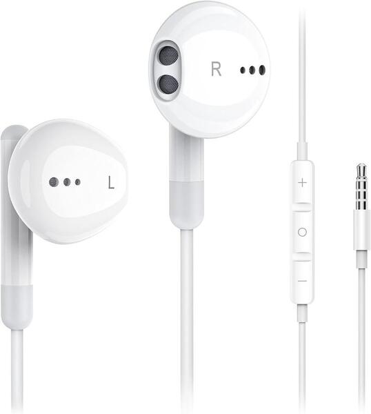有線イヤホン 3.5mmマイク付 高音質 通話クリア