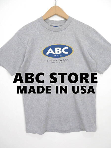 ABCストア USA製 Tシャツ M グレー ★ ハワイ HAWAII 古着 ビンテージ 00s 90s ボックスロゴ ABC STORE メンズ レディース