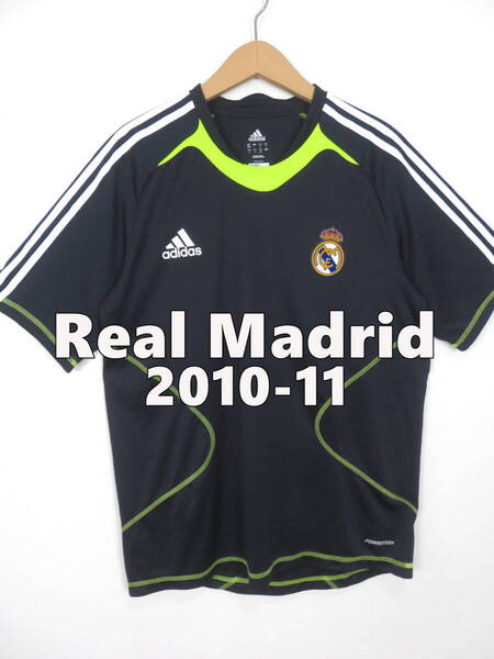 レアルマドリード 2010‐11 ウォームアップ シャツ XO アディダス ★ Real Madrid ADIDAS ユニフォーム 黒 ブラック アウェイカラー XL