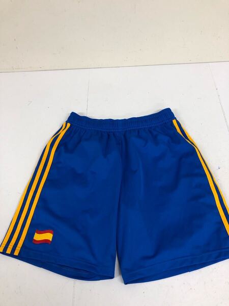 送料無料★adidas climacool アディダス★ジャージ ハーフパンツ ショートパンツ 青★サッカーウェア★Oサイズ#70602sNj83