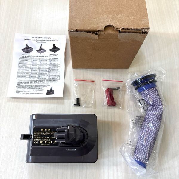 dyson v6 makitaバッテリー変換アダプター マキタ18Vリチウムバッテリー用に変換 V6 SV04 SV03 DC59 DC58 DC62 SV09 SV05(アダプターのみ)