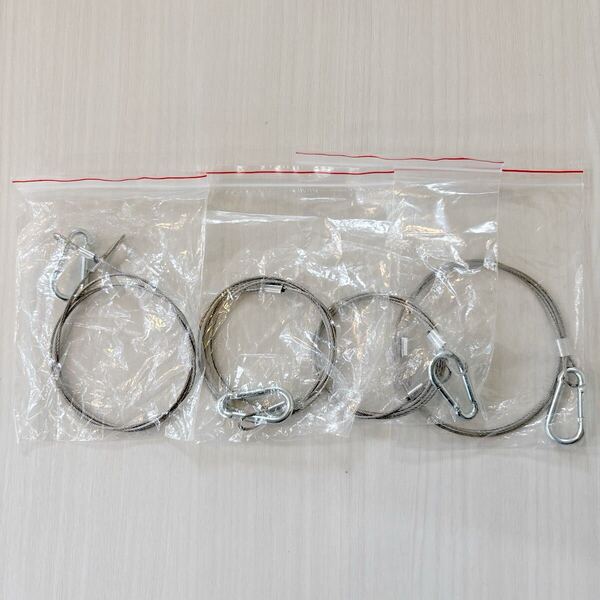 落下防止 ワイヤー (4本セット) ステンレス製 転倒防止・安全対策 【sukimel(スキメル)】 (3mm×1M /4本セット)
