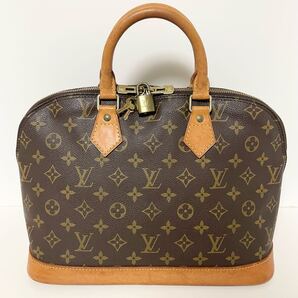 即決☆LOUIS VUITTON ヴィトン モノグラム アルマ ハンドバッグ レザー カデナ 南京錠 付き