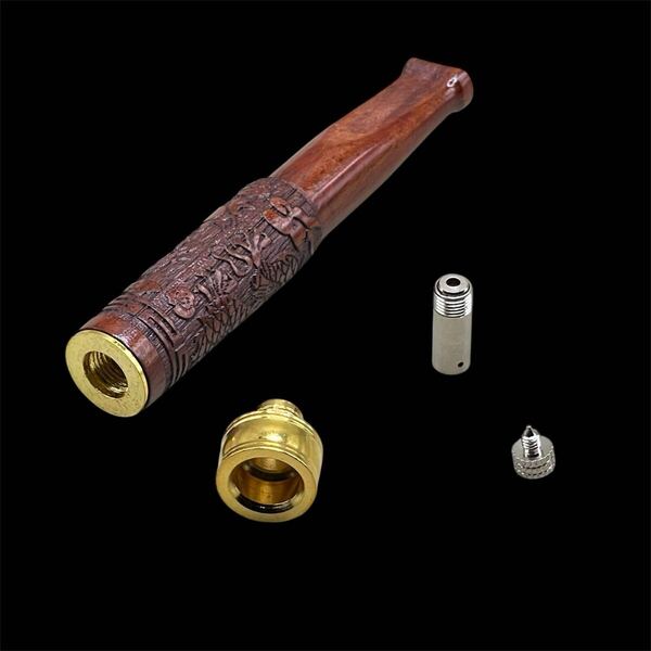 煙管 タバコフィルターホルダー タバコパイプ マウスピース フィルター タバコホルダー シガレットホルダー 金属製 ウッド製