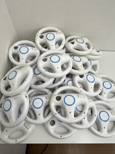 【まとめ売り】【ジャンク品/通電・動作未確認】30個 Nintendo ニンテンドー Wii  マリオカート用 ハンドル ホワイト 68-T-3-8