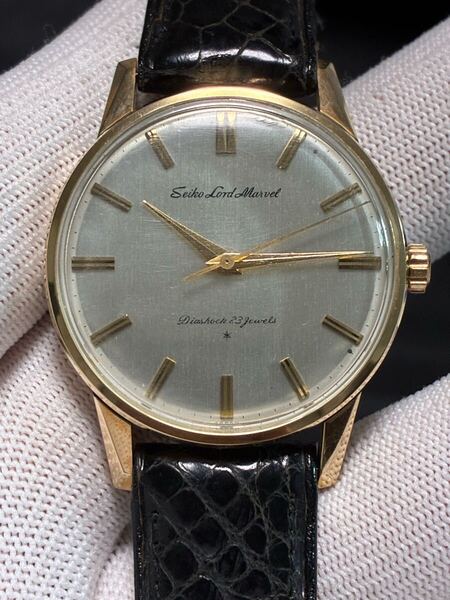 希少 筆記体 尾錠 SEIKO セイコー LORD MARVEL ロードマーベル 15023E 手巻き 当時物 革ベルト 稼働品◎