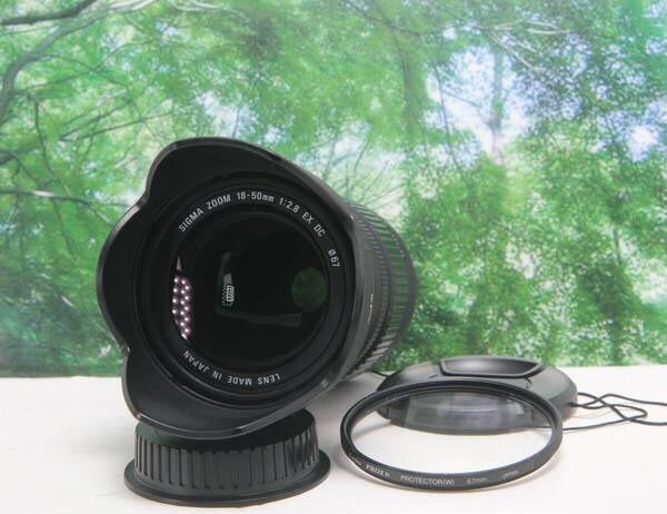 ☆明るく撮れる標準レンズ☆シグマ18-50mm F2.8 DC EX キヤノン用♪レンズフード付きで気分はプロカメラマン☆