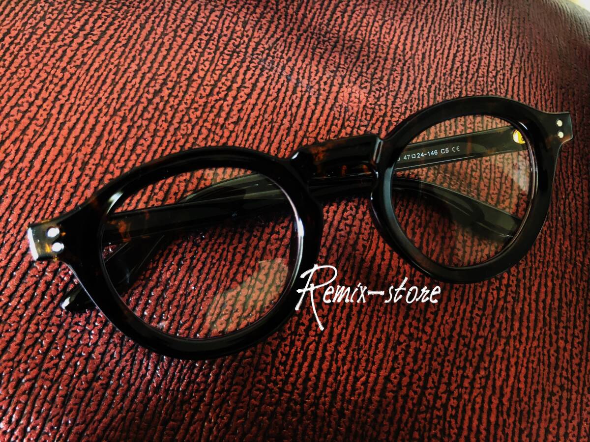 黒縁 伊達メガネ メガネ クラウンパントメガネ レスカ ヴィンテージ 新品未使用 niko and… 伊達メガネ メガネ 眼鏡 オリジナルクラウンパント