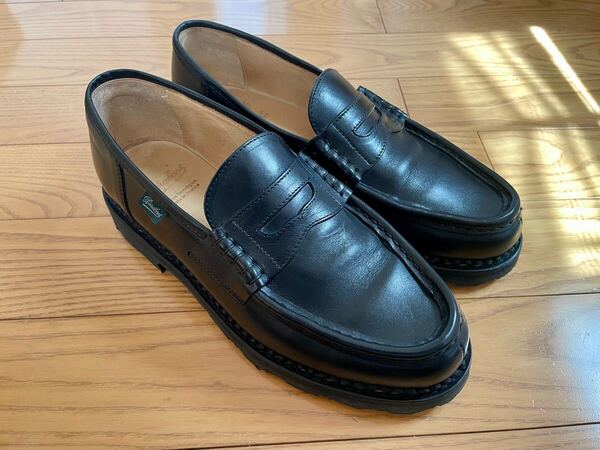 美品 Paraboot Reims ランス 黒 7.5 パラブーツ ローファー リスレザー 箱付き