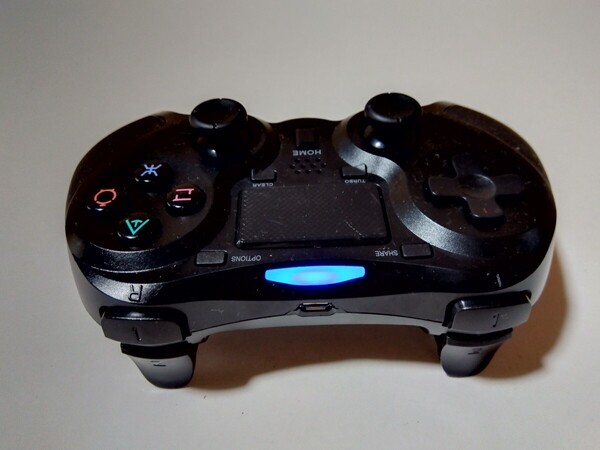 PS4 互換品 ワイヤレス コントローラー マクロ 無線 連射 振動 ブラック