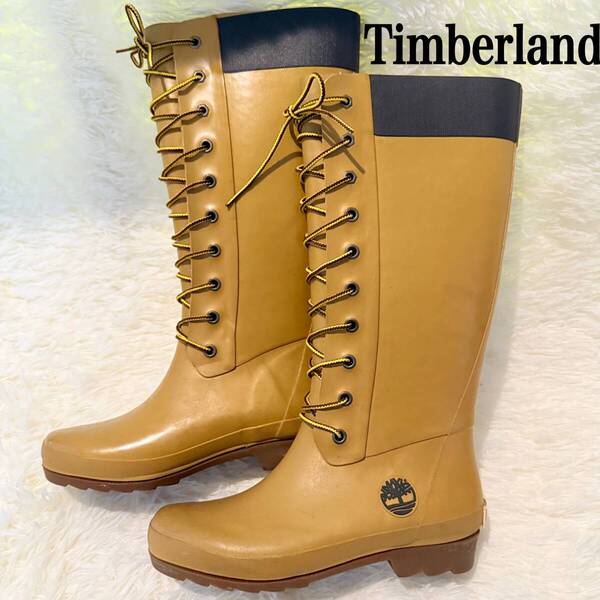 ★ Timberland ティンバーランド ラバーブーツ レインブーツ レースアップ 長靴 5M 22㎝~23㎝ 相当 ★