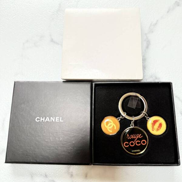 ★ CHANEL シャネル ルージュココ ROUGE COCO キーホルダー キーリング バッグチャーム 非売品 2010年 ノベルティ 未使用 限定 ★