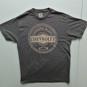 ★GMオフィシャル★メキシコ製★CHEVROLET ロゴプリントTシャツ　L BLUEGRAY