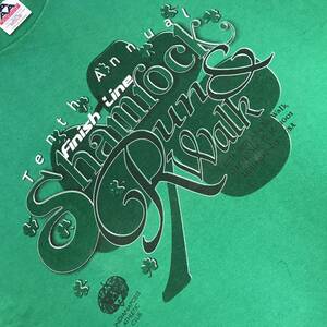 レア90s00s Vintage’01年製 ALSTYLE AAA FABRIC MADE IN USA製アメリカ 10th Shamrock Run＆Walkシャムロック ラン OFFICIAL TシャツM企業