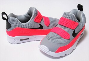 NIKE AIR MAX TINY 90 TD グレー レッド 13cm ナイキ エアマックス タイニー スリッポン 881924-015